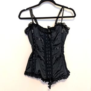 Funhouse Victorian Gothic Satin Lace Corset